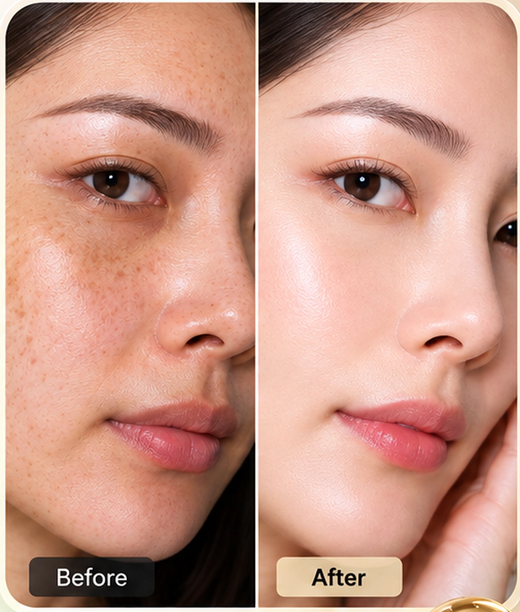 Before and after skin appearance